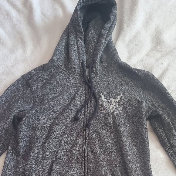Stone Brewing gray Full Zip Hooded Jacket  large (very Small) Sweater San Diego - Picture 1 of 5